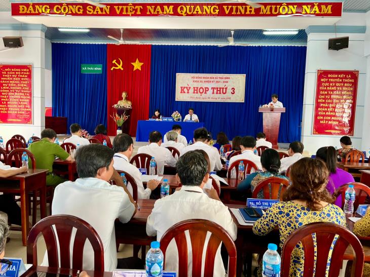 Hội đồng nhân dân xã Thái Bình, huyện Châu Thành: Tổ chức kỳ họp thứ 3 Hội đồng nhân dân xã khóa XII, nhiệm kỳ 2021 - 2026